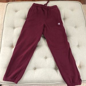 NEW BURGUNDY LOGO CHAMPION REVERSE WEAVE JOGGER